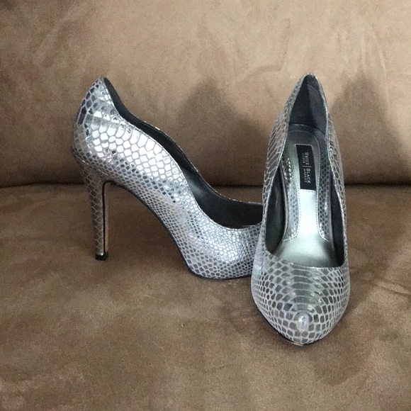 Silver snake like high heel WHBM - Picture 2 of 4